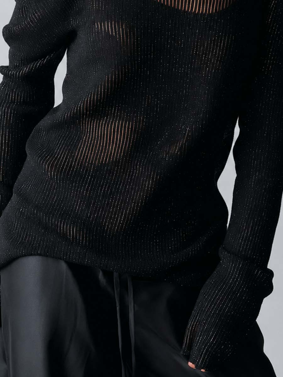 Faustine - Shimmer Off-Shoulder Knit Top