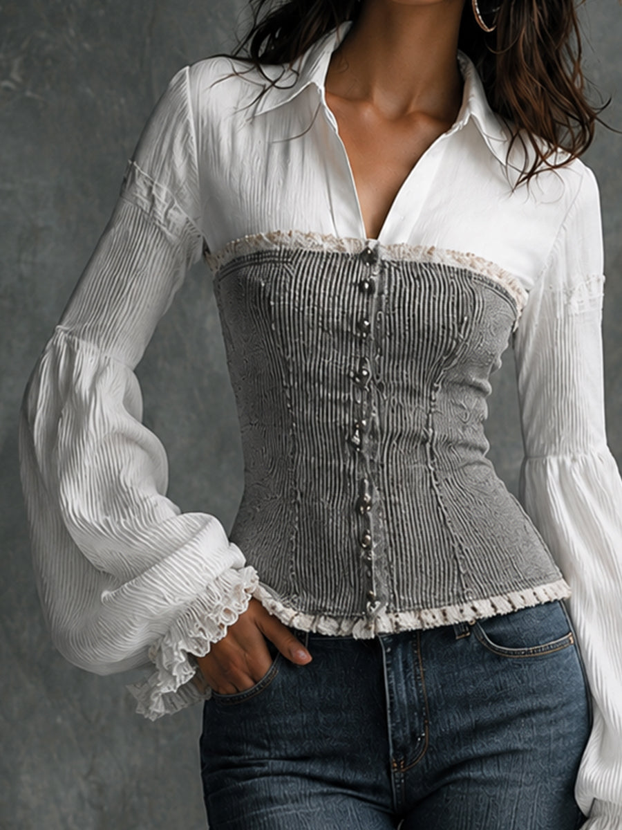 Whitney - Layered Corset Shirt
