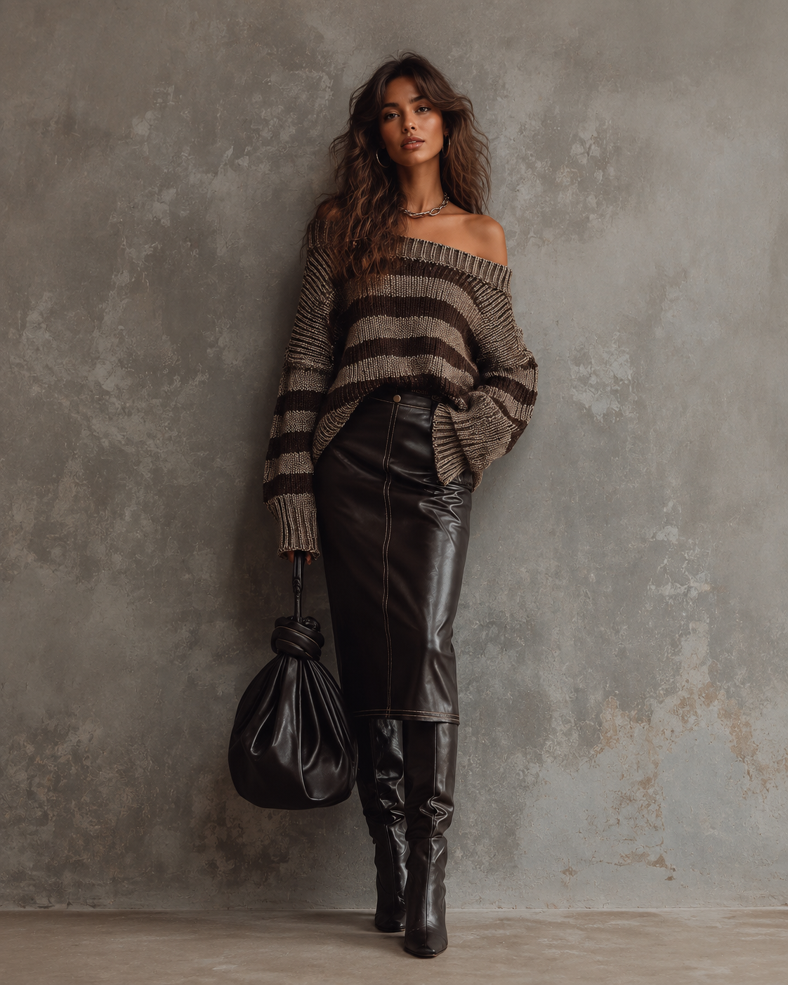 Laetitia - Striped Chunky Knit Sweater