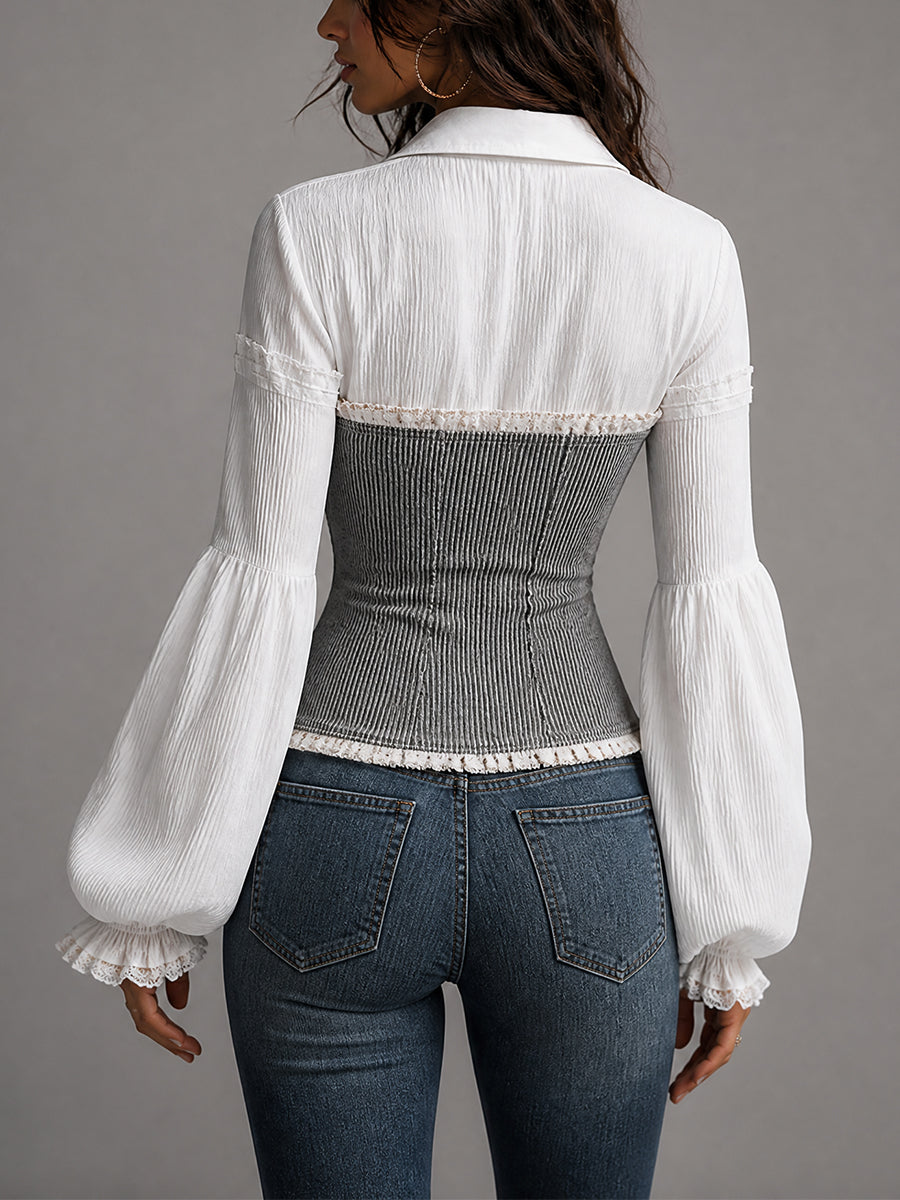 Whitney - Layered Corset Shirt