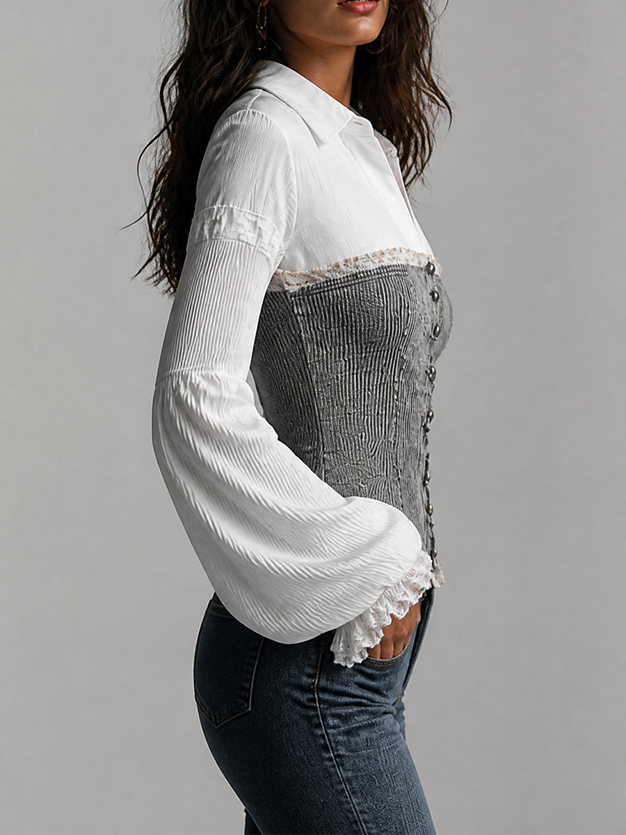 Whitney - Layered Corset Shirt