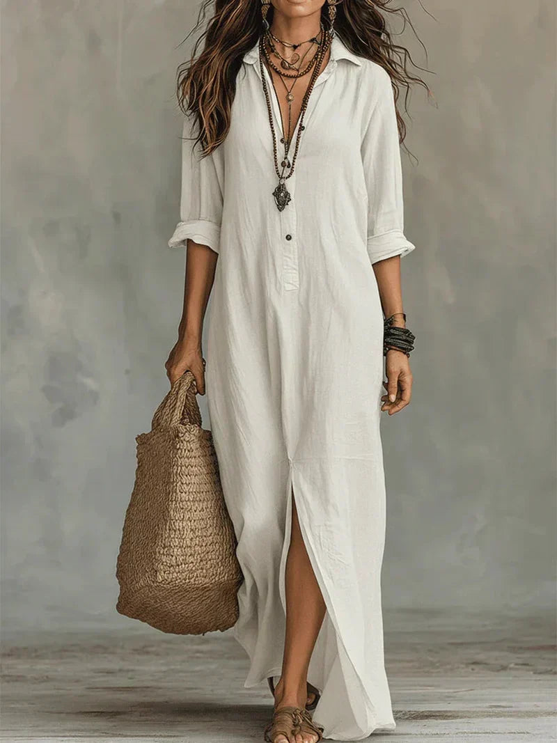 Willow - Linen Blend Maxi Dress