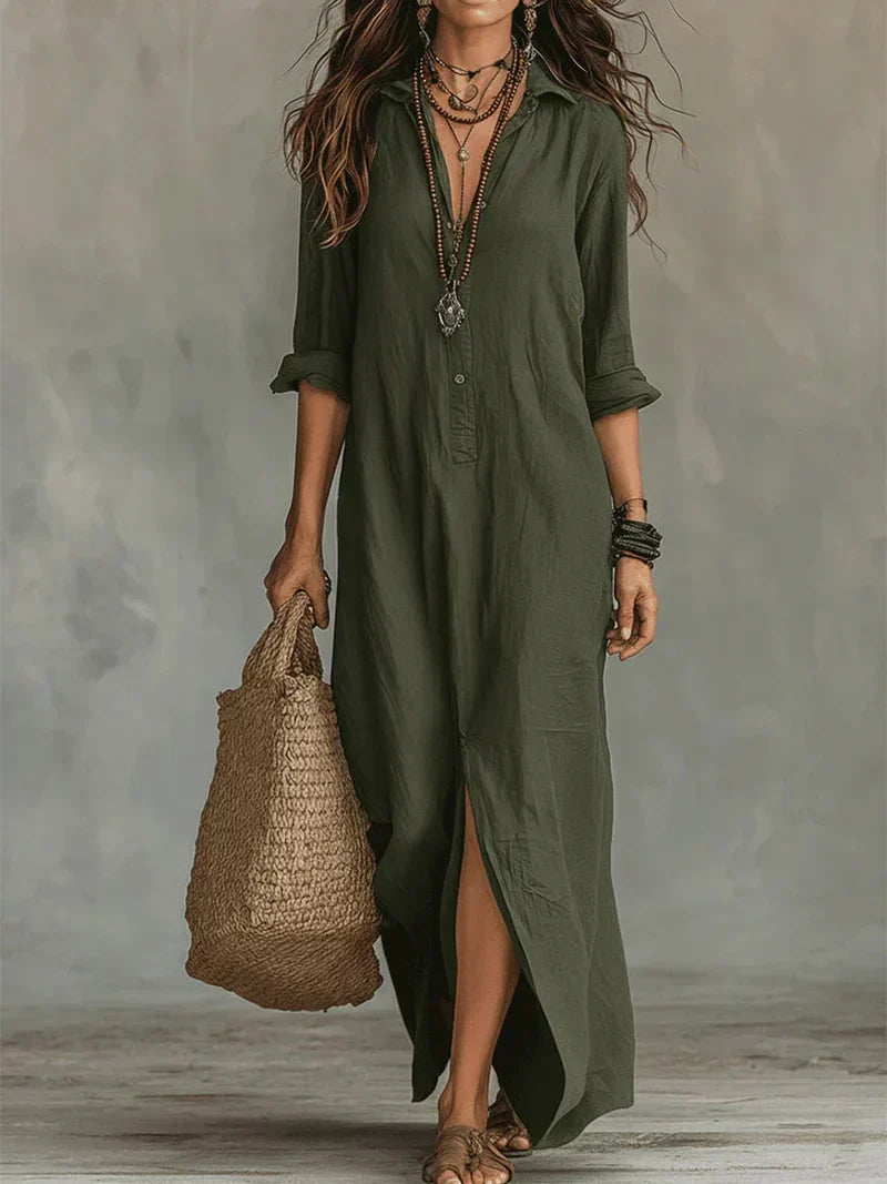 Willow - Linen Blend Maxi Dress