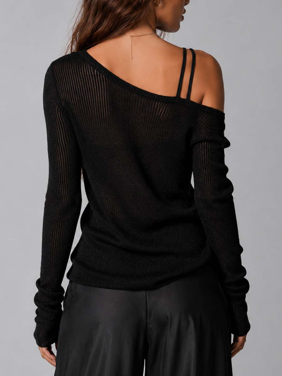 Faustine - Shimmer Off-Shoulder Knit Top