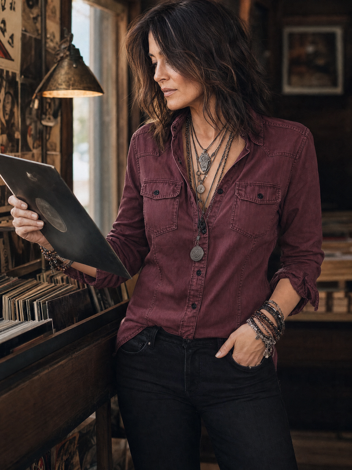 Constance - Pocket Denim Blouse