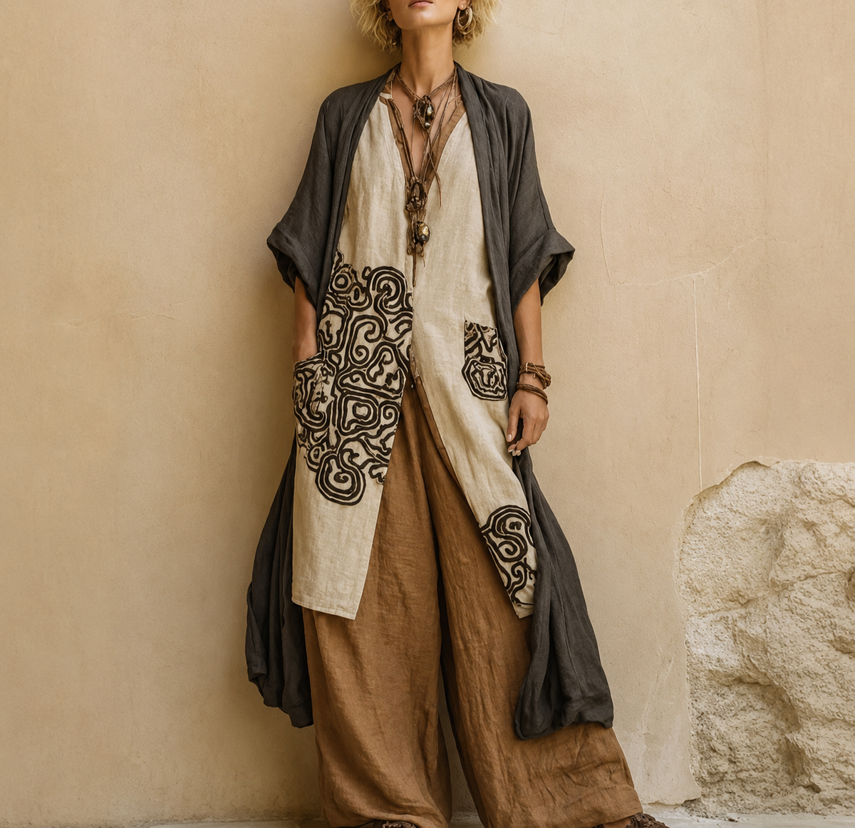 Aspen - Bohemian Three-Piece Set with Geometric Pattern