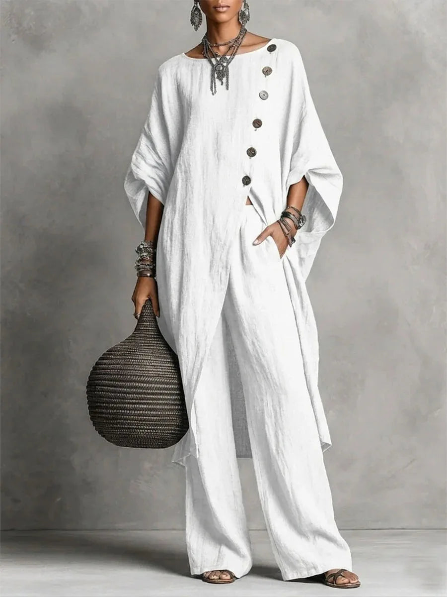 Wren - Airy Two-Piece Set with Wide-Leg Pants