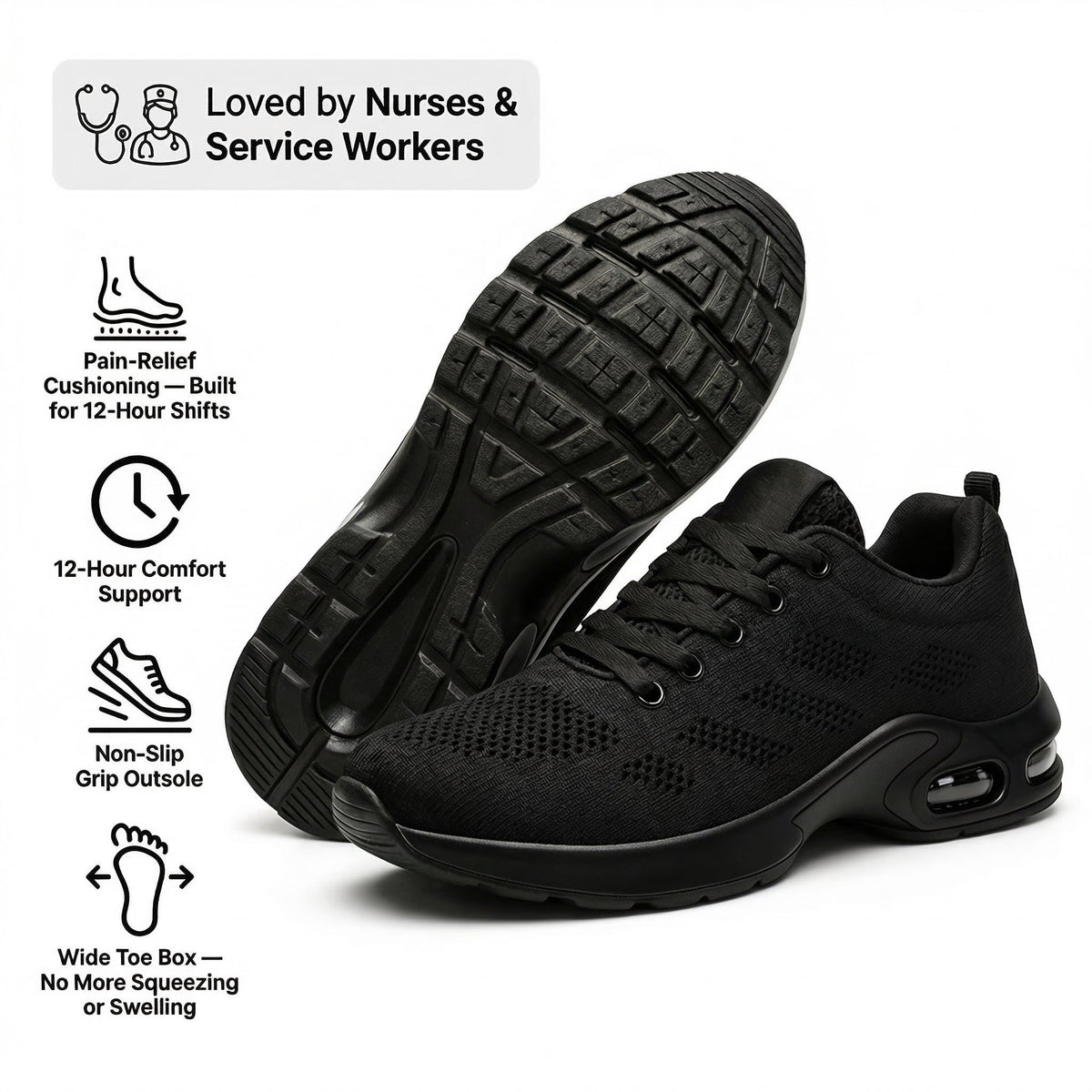 Hope - Cushioned 12-Hour Shift Shoes